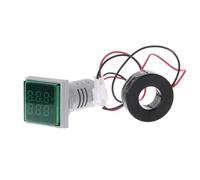Textile Indicator Voltmeter Printing Mining machinery LED Digital Dual Display Ammeter Ship(Green)