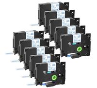 Textile Labels Black On White 3 to 10 Pack 12mm Compatible with PT H100 PT200 Tze FA231 Tz FA3 TZe FA3R(10PK Blue on White)