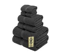 Textile Luxury 100% Egyptian Combed Cotton Towel Set Super Soft 800 GSM Highly Absorbent Face Hand Large Jumbo Bathroom Towel (Face Cloth, Charcoal Grey)