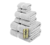 TEXTILE Luxury 100% Egyptian Combed Cotton Towel Set Super Soft 800 GSM Highly Absorbent Face Hand Large Jumbo Bathroom Towel (Hand Towel, Silver)
