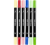 Textile markers, line 2,3+3,6, assorted colours, 6 pc/ 1 pack