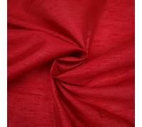 Textile Plaza OVER 50 COLOURS Plain Dyed Faux Dupion Raw Silk 100% Polyester Dress Fabric 44" BY THE METRE (Cherry Red 3912)