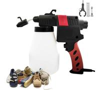 Textile Spot Cleaning Gun, 65W Electric Spray Gun with Adjustable Mist Size for Screen Printers, Crystals, Rocks, Jet flow 1-2ML/S