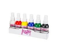 Textile Spray Paint Set for Light Textiles - 6 Colours 100 ml each. T-Shirt Colours in Spray Bottles. Easy Fixation & Washable up to 40 °C. Creative Effects on Fabric (6 Colours)