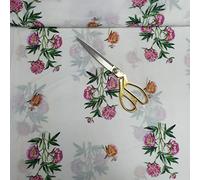 Textile Station 44" Wide Digital Floral Print Muslin Polyester Soft Dress Drape Craft Fabric Available in 16 Designs (Design 13)
