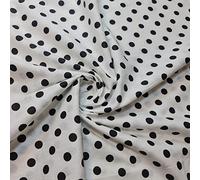 Textile Station Polka Dot Collection 100% Cotton Fabric, Sewing, Craft, Spots Rose & Hubble (5 Meter, Black 4mm)