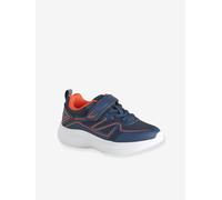 Textile trainers with touch-fastening strap for boys navy blue