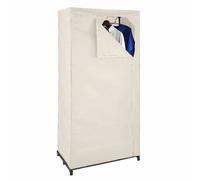 Textile Wardrobe Beige With Clothes Rail Fabric Cabinet Folding Wardrobe