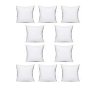 Textile Wise Cushion Inner Pads (Pack of 10), 16’’ x 16’’ (40 x 40 cm) / Polyester Filled Square Cushions/Pillow Stuffer Inserts, Made in Britain UK