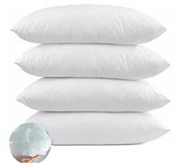 Textile Wise Pillows Pack of 4 Standard Size Super Deluxe Bounce Back Pillow - Extra Soft Hollowfiber Filling Hotel Quality Comfortable Bed Pillow for Sleeping - 50x75 cm