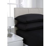 Textiles Direct Affinity Soft Touch Fitted Sheet Black 4 Foot (Three Quarter) Size