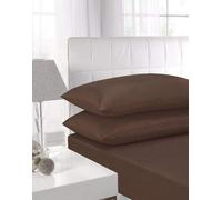 Textiles Direct Affinity Soft Touch Fitted Sheet Chocolate 4 Foot (Three Quarter) Size