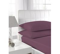 Textiles Direct Easy Care 4 ft fitted Sheet - Plum