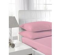 Textiles Direct Easy Care Polycotton Baby Pink Double Fitted Sheet