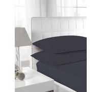 Textiles Direct Easy Care Polycotton Black Double Flat Sheet