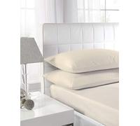 Textiles Direct Easy Care Polycotton Ivory Single Flat Sheet