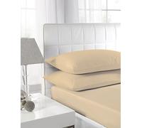 Textiles Direct Easy Care Polycotton Latte King Size Fitted Sheet