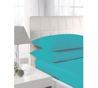 Textiles Direct Easy Care Polycotton Teal King Size Flat Sheet