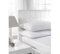 Textiles Direct Easy Care Polycotton White Double Fitted Valance Sheet