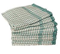 Textiles Direct Wonderdry Tea Towels Green Pack of 10 100% cotton