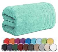 TEXTILESY Extra Large Super Jumbo Bath Sheet 100 x 200 cm-600 GSM Luxury 100% Egyptian Combed Cotton Big Towels Soft Hotel Quality XXL Bath Sheets (Aqua/Mint)