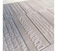 Textplate for Trodat Printy 4911 and 9511 - Replacement Text Plate: 3 zeilen -38 x 14 mm - Customizable Rubber Stamp