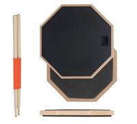 Texture 12 Inch Drum Training Pad Set with 2 Pairs of Sticks and Carrying Case Drumming Rhythm Trainer
