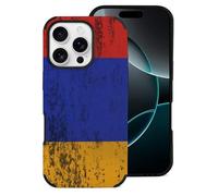 Texture Armenian Flag Cell Phone Case Compatible with iPhone 16/16 Plus/16 Pro/16 Pro Max Leather Protective Shell