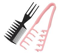 Texture Comb,2Pcs Thick Wide-Tooth Hair Comb and Double-sided Volumizing Hair Piece, Hair styling Texture Combs suitable for Men and Women Fringe Divider and Bangs Beauty tool