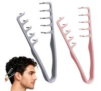 Texture Comb for Men, 2Pcs Wide Tooth Comb for Curls, Volumizing Wide-Tooth Hair Styling Combs, Root Volume Tool For Covers Bangs And Improving The Overall Hairs Texture, Bangs Seam Grooming