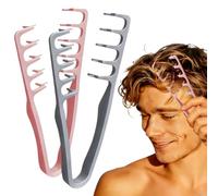 Texture Comb Set of 2 (Pink/Grey) - Curls with Styling Comb for Instant Volume at the Root, Voluminous Hair Styling Comb for Lifting & Defining, Ideal Texture Comb for Him and Her
