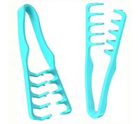 Texture Comb, Volumizing Wide-Tooth Hair Styling Comb, Maximum Lift Roots Volume Curling Fluffy Texture ABS Plastic Combs Tools for Instantly Hide Your Parting (Blue/2pcs)