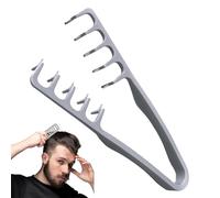 Texture Comb,Volumizing Wide-Tooth Hair Styling Comb,Root Fluffing Curling Combs,Roots Volumizing Tool,For Volume And Grooming Accessory Seam Covering Bangs Hairdressing (Gray-1pc)