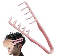 Texture Comb, Volumizing Wide-Tooth Hair Styling Comb, Wide Tooth Detanglers, Root Volumizing Tool, Seamless Design, Bangs Seam Grooming Accessory for Man Women (1PC-Pink)