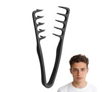 Texture Comb,Wide Tooth Comb,Magic Comb for Creating Beautiful Curls,Texturising Comb for Voluminous Hair,Scalp Concealer Comb,Lightweight Styling Tool for Curly Hair,Texture Comb Men Women (Black)