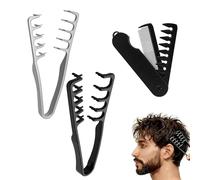 Texture Comb, Wide Tooth Comb, Wide Tooth Hair Styling Tools for Voluminous Layers, Root Volumizing Tool for Bangs and Layered Cuts, 3-Piece Set with 2 Texture Comb Men and 1 Folding Comb