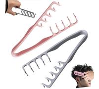 Texture Comb,Wide Tooth Combs, Roots Volume Tool, Styling Comb with Texture,Seamless Smooth Design Barber Detanglers Tool, Seam Cover Pony Combs for Curly Hair,Bangs Hairdressing (2PCS)
