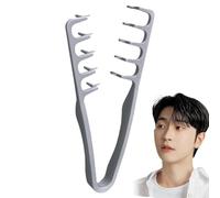 Texture Comb, Wide-Tooth Volumizing Hair Styling Comb - Versatile Tool for Bangs and Hair Texturing, Roots Volume Tool for Curly Hair, Lightweight Care Accessories for Men and Women (Gray)