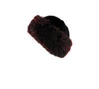 TEXTURE Ladies Women Adjustable Two Tone Faux Fur Band Mongolian Russian Winter Hat Gift One Size (UK, Alpha, One Size, Wine)