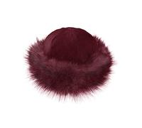 TEXTURE Ladies Women Faux Fur Band Suede Effect Mongolian Russian Winter Hat One Size