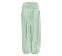 TEXTURE Ladies Women Italian Lagenlook Plain Viscose Boho Harem Ali Baba Trouser Pants Joggers One Size (Light Blue, One Size)