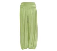 TEXTURE Ladies Women Italian Lagenlook Plain Viscose Boho Harem Ali Baba Trouser Pants Joggers One Size (UK, Alpha, One Size, Regular, Regular, Mint Green)