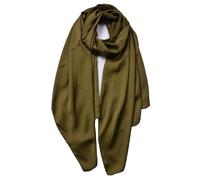 TEXTURE Ladies Women Plain Silky Satin Shiny Wedding Party Long Rectangle Scarf Head Neck Multiway (Khaki)