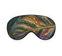 Texture of Green Leaves Travel Eye Mask Blackout Eye Mask for Sleeping Airplane Eyemask with Adjustable Strap Sleep Masks for Women Men Soft Night Blindfold Eyemask