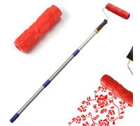 Texture Roller 53 Inch Long Textured Paint Roller 2-in-1 Handle Concrete Stamp Roller Easy to Clean Pattern Texture Paint Roller Paint Rollers with Extension Pole for Walls, Floor Tiles YQTZMGXJ