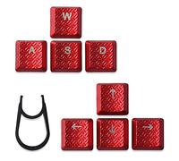 Texture Tactility Backlit Keycaps Replacement for GL Tactile Switch Logitech G813/G815/G915/G913 TKL RGB Mechanical Gaming Keyboard (WASD+Arrow Keys Red)
