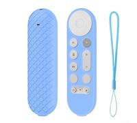 Textured Anti Slip Design on Silicone Cover for the For Google TV 4K Remote Enhances Usability During Use (Blue at Night)