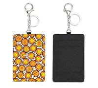 Textured Circular Shapes Travel Pass Card Holder with Keyring Bus Pass Holder for Women Men with 2 Card Slots Slim Wallet for Nurse Teacher Student Meal Bank Credit Cards Daily Use Travel Essentials