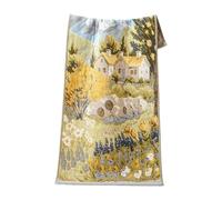 Textured Cotton Hand Towel, Soft Face, Scenery behind the h | Soft Touch, Decorative Finish, Daily Face Drying, Guest Washroom, Travel Packing, Dorm Backup