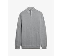 Textured cotton pullover with a trucker collar Superdry Gris 2XL
